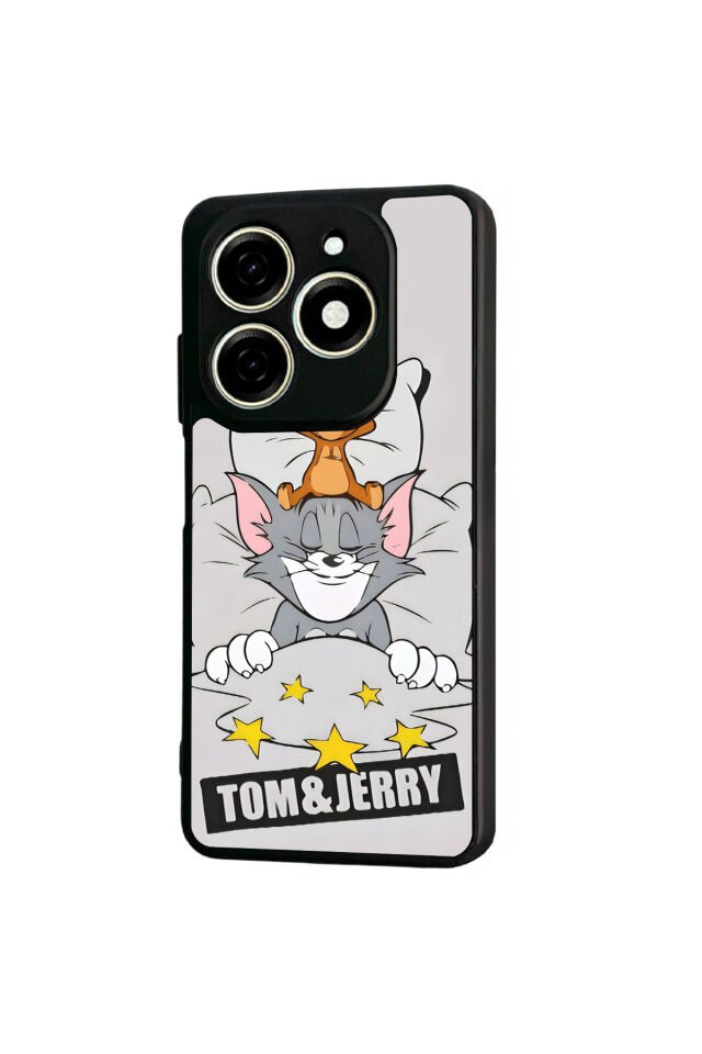 Tecno Spark 20/20C Uyumlu Tom And Jerry Tasarımlı Glossy Premium Kılıf