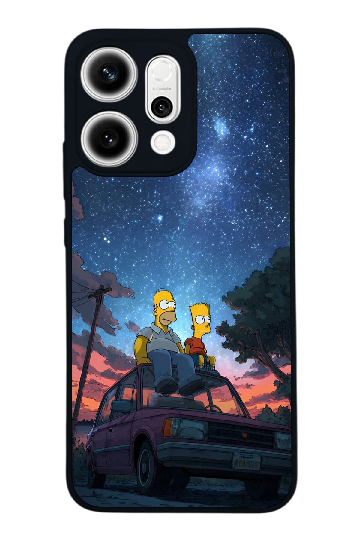 Oppo Reno 14 Uyumlu The Simpsons Tasarımlı Glossy Premium Kılıf