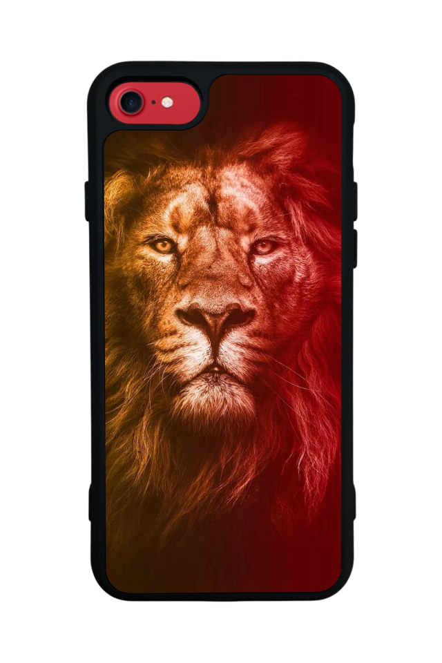 iPhone 8 Uyumlu Aslan Tasarımlı Glossy Premium Kılıf