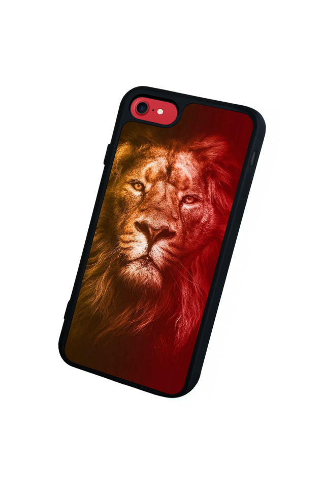 iPhone 8 Uyumlu Aslan Tasarımlı Glossy Premium Kılıf