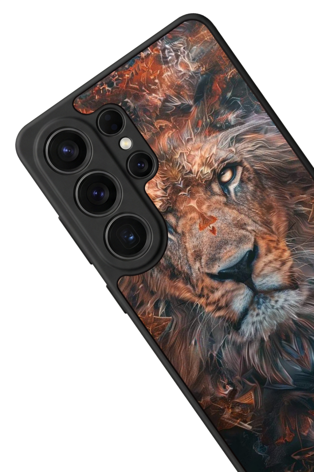 Samsung Galaxy S26 Ultra Uyumlu Aslan Tasarımlı Glossy Premium Kılıf