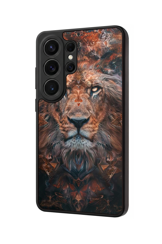 Samsung Galaxy S26 Ultra Uyumlu Aslan Tasarımlı Glossy Premium Kılıf