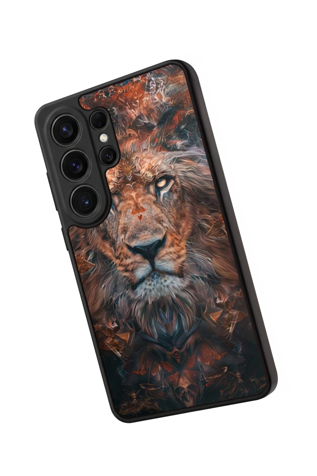 Samsung Galaxy S26 Ultra Uyumlu Aslan Tasarımlı Glossy Premium Kılıf