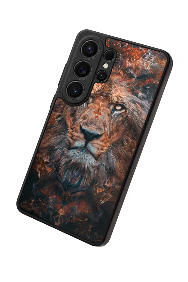 Samsung Galaxy S26 Ultra Uyumlu Aslan Tasarımlı Glossy Premium Kılıf