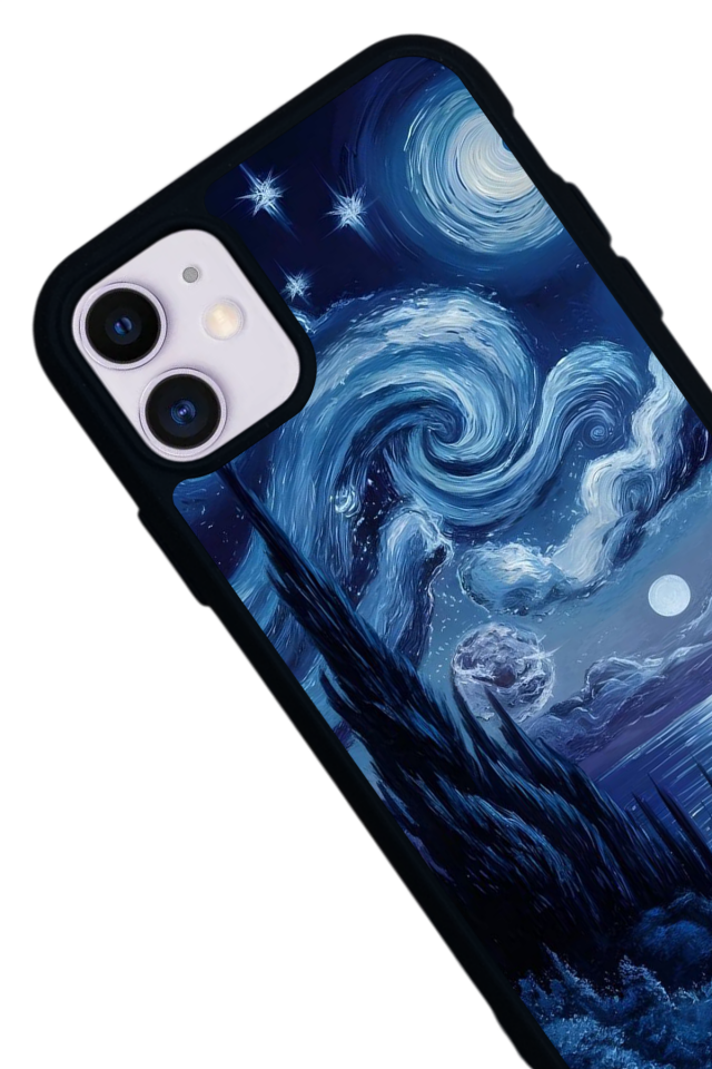 iPhone 11 Uyumlu Ay Tasarımlı Glossy Premium Kılıf