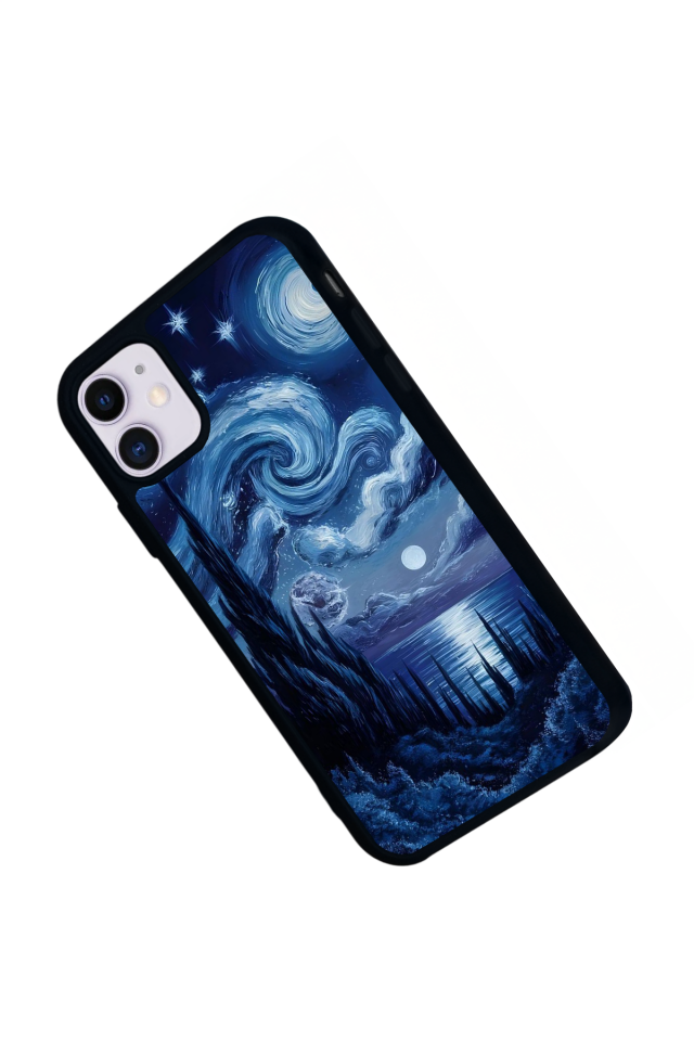 iPhone 11 Uyumlu Ay Tasarımlı Glossy Premium Kılıf