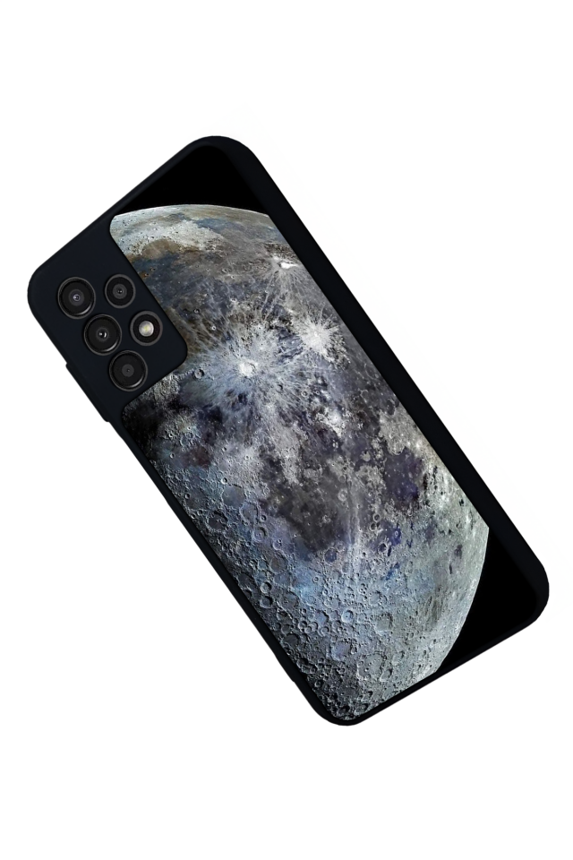 Samsung Galaxy A13 Uyumlu Ay Tasarımlı Glossy Premium Kılıf