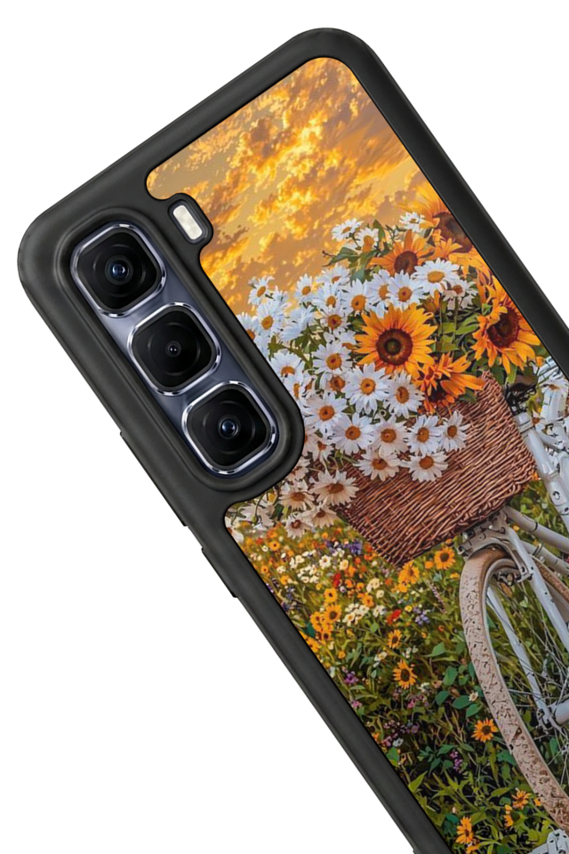 Infinix Hot 60 Pro Plus Uyumlu Cicek Tasarımlı Glossy Premium Kılıf
