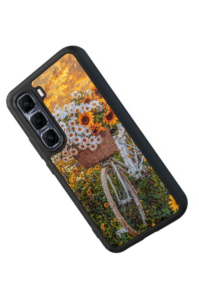 Infinix Hot 60 Pro Plus Uyumlu Cicek Tasarımlı Glossy Premium Kılıf
