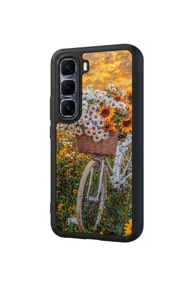 Infinix Hot 60 Pro Plus Uyumlu Cicek Tasarımlı Glossy Premium Kılıf