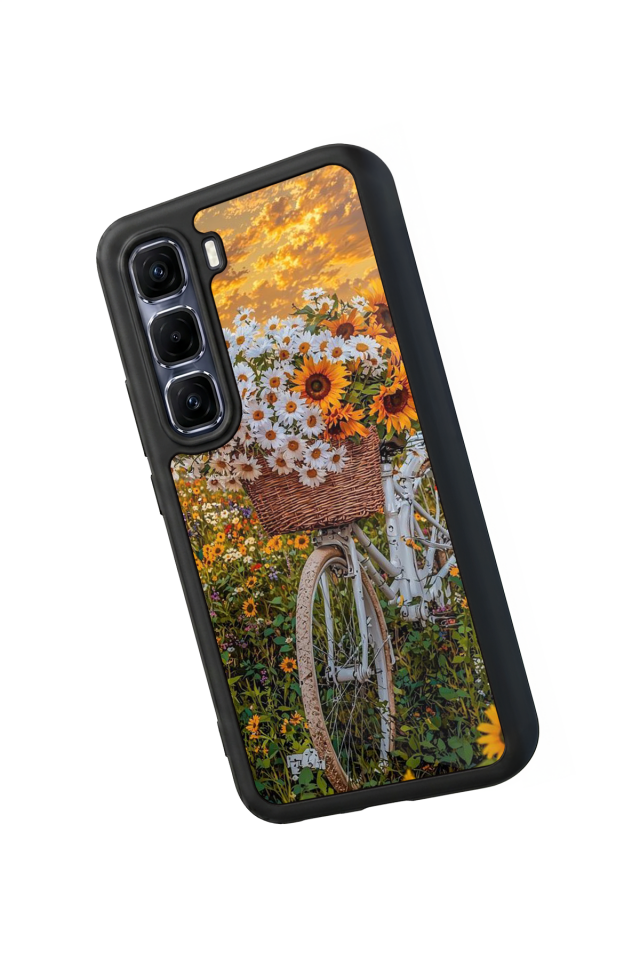 Infinix Hot 60 Pro Plus Uyumlu Cicek Tasarımlı Glossy Premium Kılıf