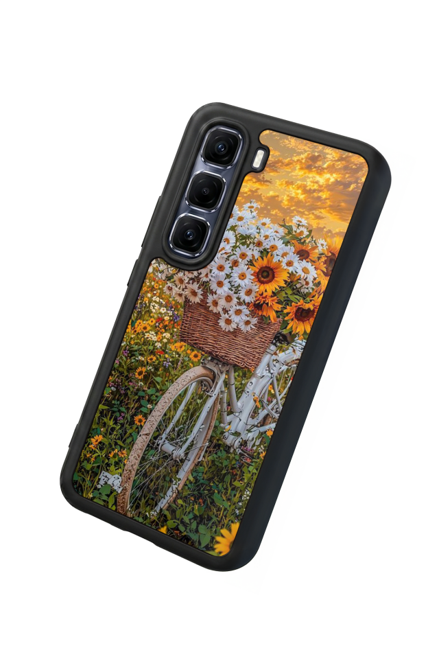 Infinix Hot 60 Pro Plus Uyumlu Cicek Tasarımlı Glossy Premium Kılıf