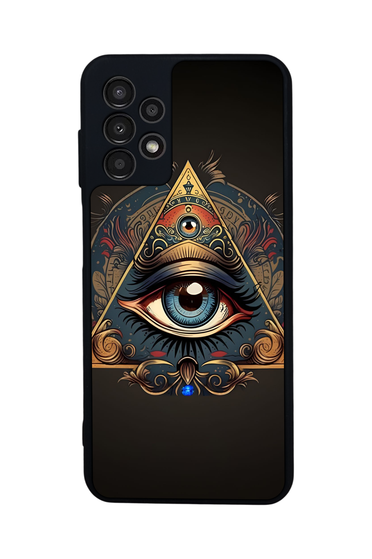 Samsung Galaxy A13 Uyumlu Göz Tasarımlı Glossy Premium Kılıf