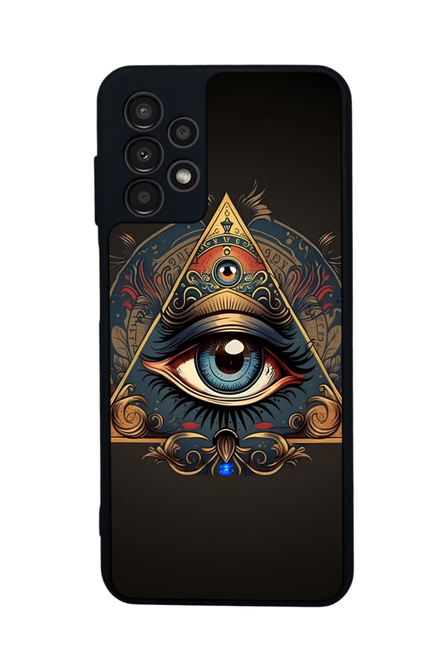 Samsung Galaxy A13 Uyumlu Göz Tasarımlı Glossy Premium Kılıf