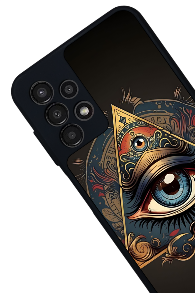 Samsung Galaxy A13 Uyumlu Göz Tasarımlı Glossy Premium Kılıf