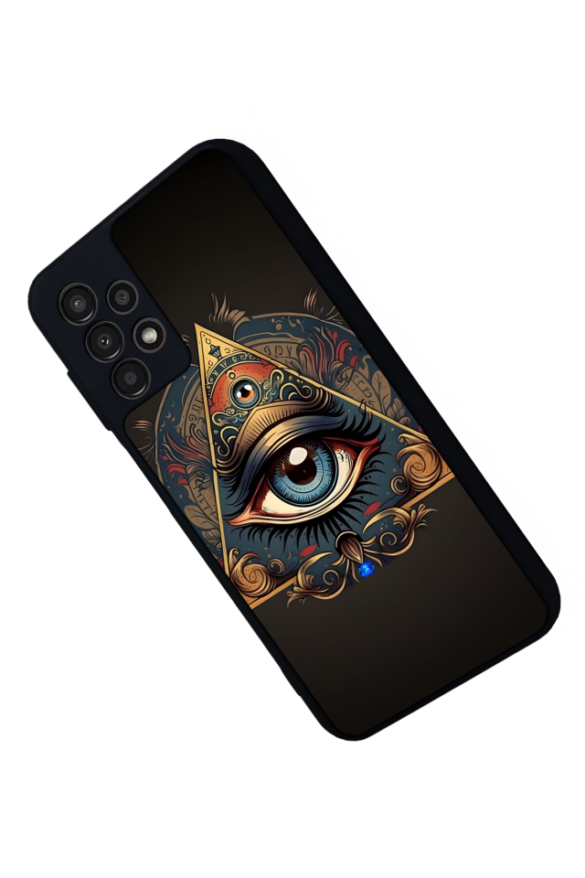 Samsung Galaxy A13 Uyumlu Göz Tasarımlı Glossy Premium Kılıf