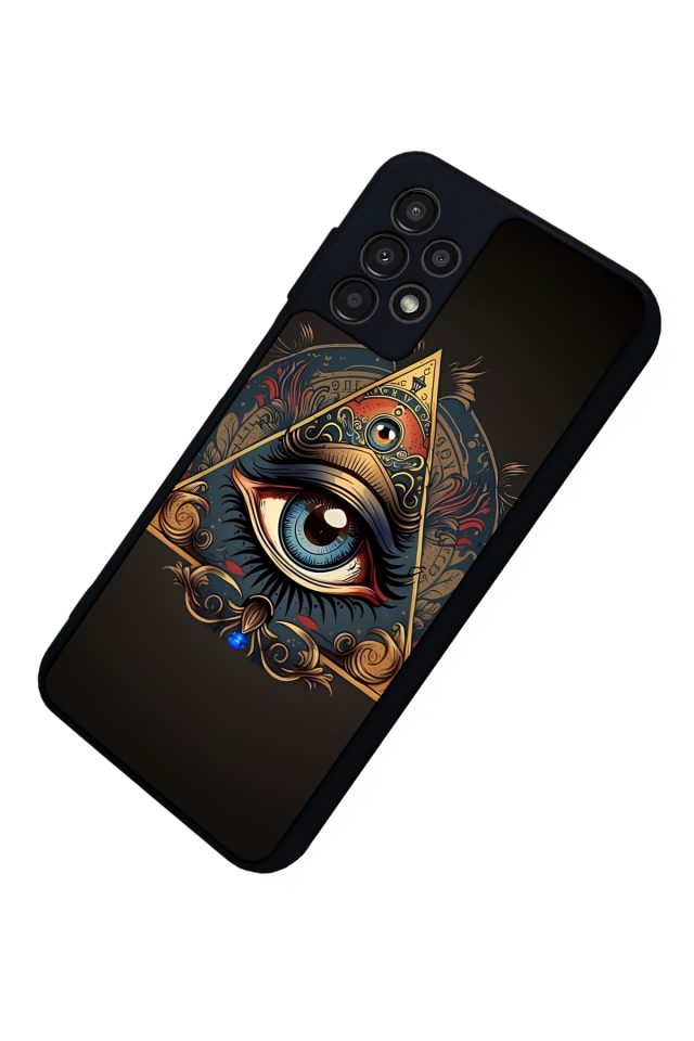 Samsung Galaxy A13 Uyumlu Göz Tasarımlı Glossy Premium Kılıf