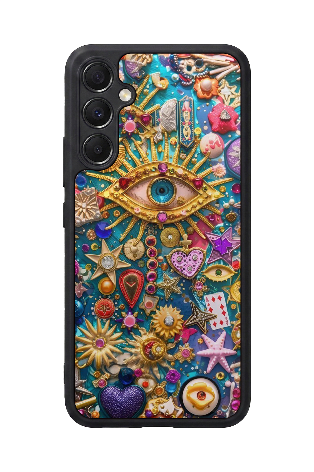Samsung Galaxy M34 Uyumlu Göz Tasarımlı Glossy Premium Kılıf