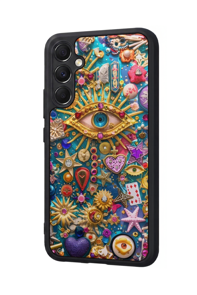 Samsung Galaxy M34 Uyumlu Göz Tasarımlı Glossy Premium Kılıf
