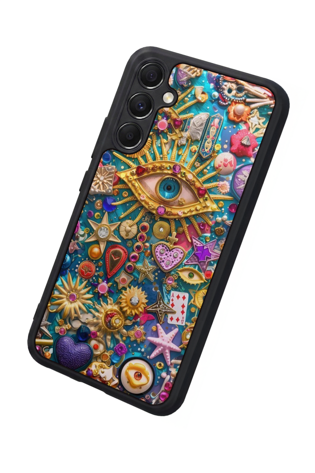 Samsung Galaxy M34 Uyumlu Göz Tasarımlı Glossy Premium Kılıf