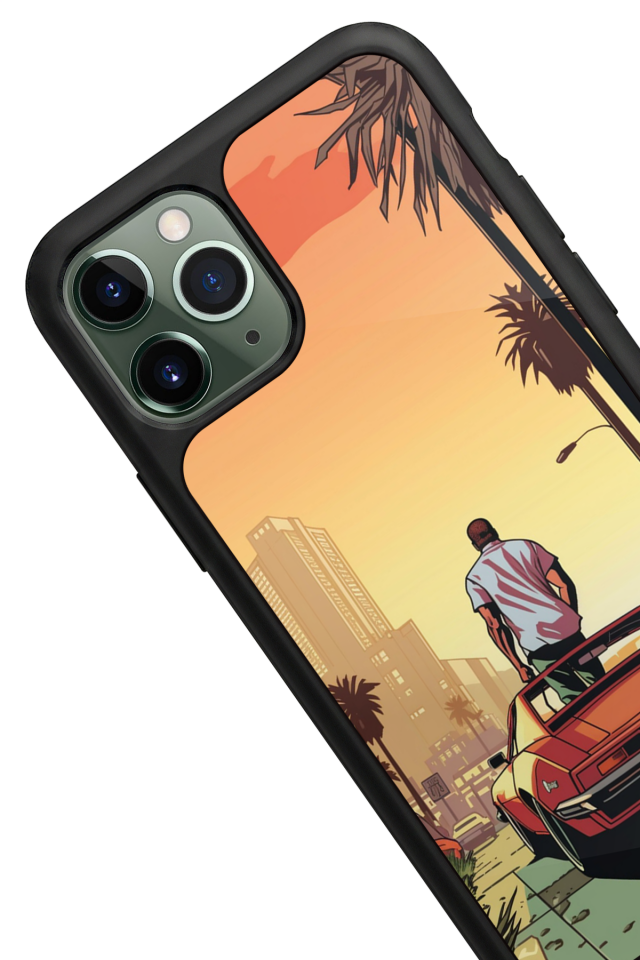 iPhone 11 Pro Max Uyumlu GTA Tasarımlı Glossy Premium Kılıf