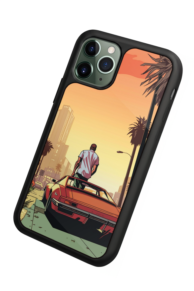 iPhone 11 Pro Max Uyumlu GTA Tasarımlı Glossy Premium Kılıf