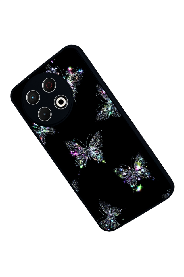 Tecno Spark 30 Pro Uyumlu Kelebek Tasarımlı Glossy Premium Kılıf