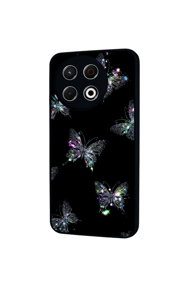 Tecno Spark 30 Pro Uyumlu Kelebek Tasarımlı Glossy Premium Kılıf