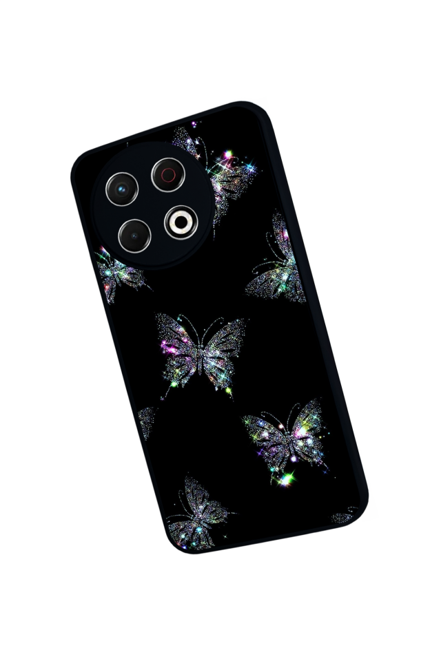 Tecno Spark 30 Pro Uyumlu Kelebek Tasarımlı Glossy Premium Kılıf