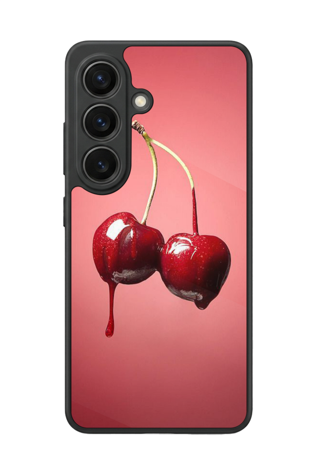 Samsung Galaxy S26 Uyumlu Kiraz Tasarımlı Glossy Premium Kılıf