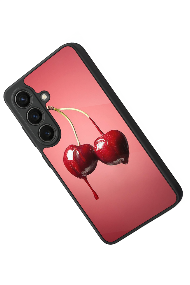 Samsung Galaxy S26 Uyumlu Kiraz Tasarımlı Glossy Premium Kılıf