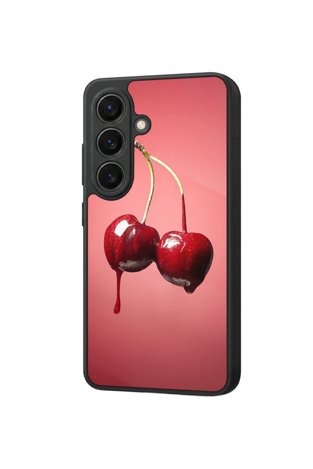 Samsung Galaxy S26 Uyumlu Kiraz Tasarımlı Glossy Premium Kılıf