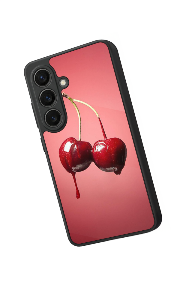 Samsung Galaxy S26 Uyumlu Kiraz Tasarımlı Glossy Premium Kılıf