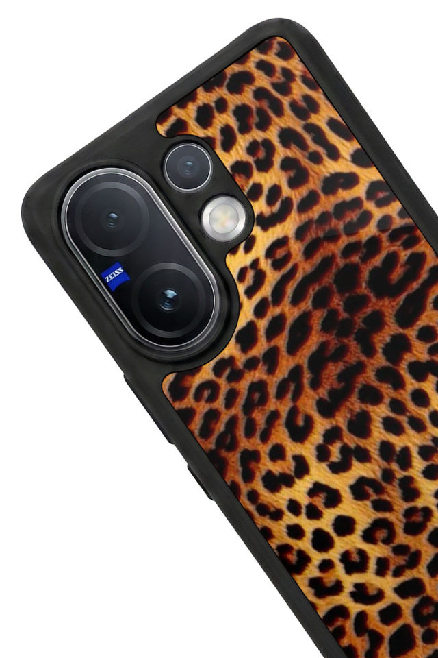 Vivo V60 Uyumlu Leopar Tasarımlı Glossy Premium Kılıf