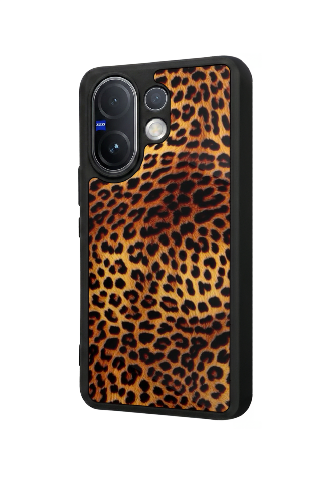 Vivo V60 Uyumlu Leopar Tasarımlı Glossy Premium Kılıf