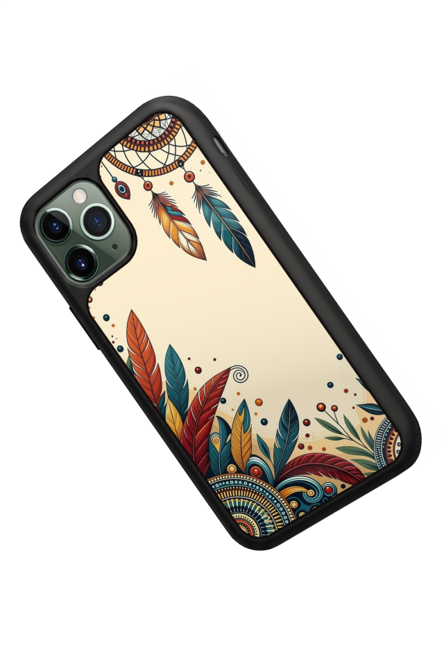 iPhone 11 Pro Max Uyumlu Mandala Tasarımlı Glossy Premium Kılıf