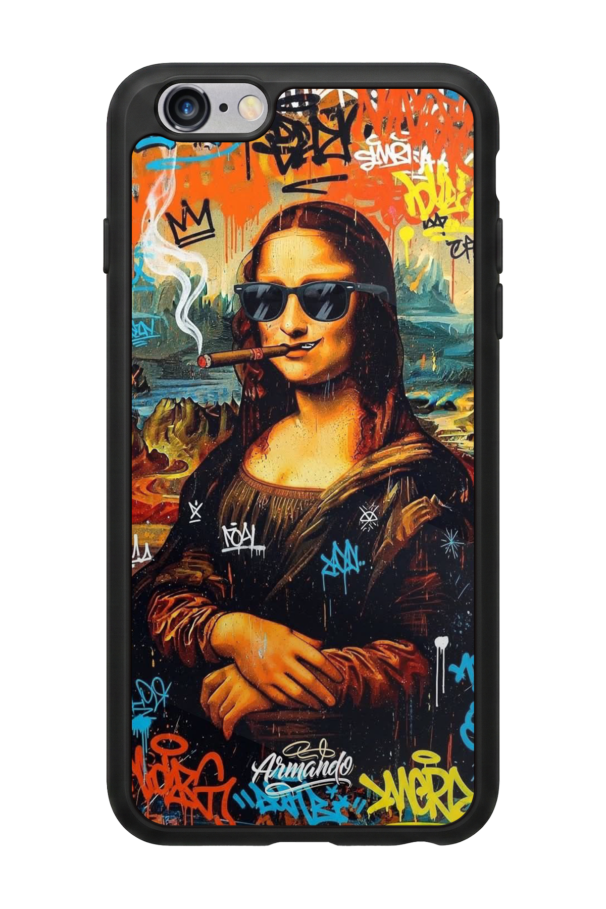 iPhone 6s Plus Uyumlu Monalisa Tasarımlı Glossy Premium Kılıf