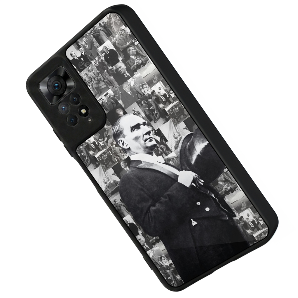 Xiaomi Redmi Note 11 Pro Uyumlu Mustafa Kemal Ataturk Tasarımlı Glossy Premium Kılıf
