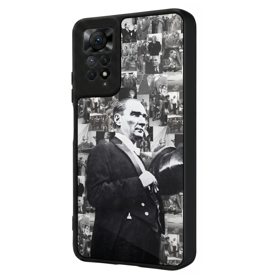 Xiaomi Redmi Note 11 Pro Uyumlu Mustafa Kemal Ataturk Tasarımlı Glossy Premium Kılıf