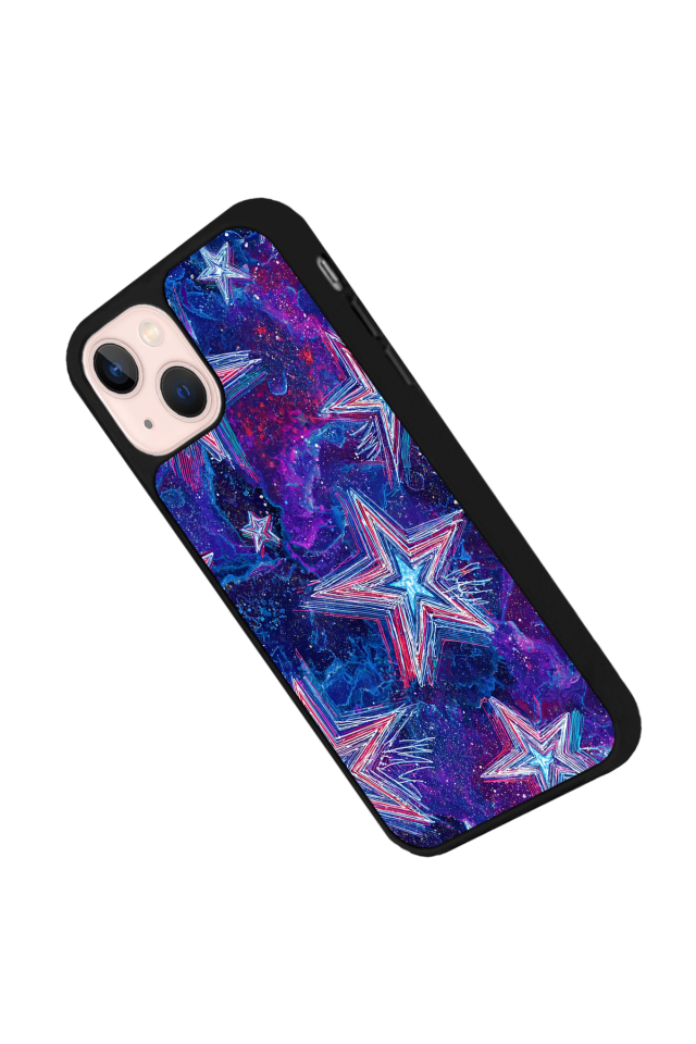 iPhone 15 Plus Uyumlu Retro Yildizlar Tasarımlı Glossy Premium Kılıf