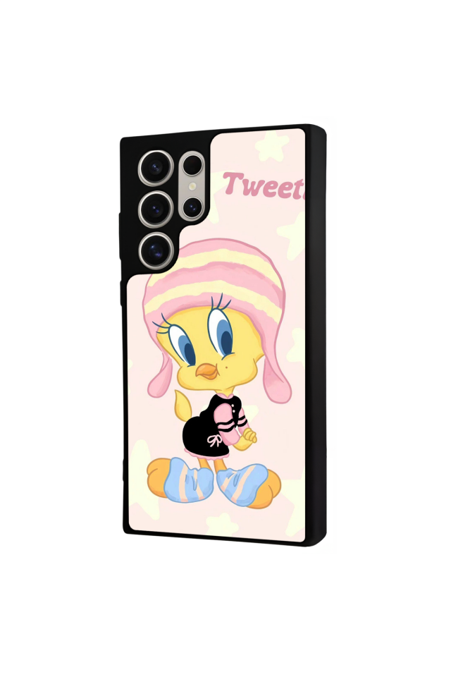 Samsung Galaxy S22 Ultra Uyumlu Tweety Tasarımlı Glossy Premium Kılıf