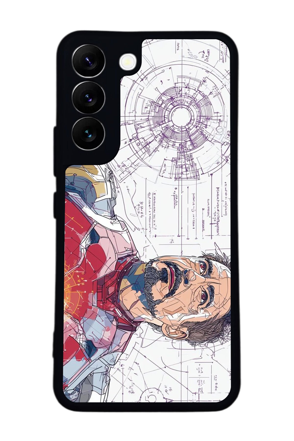 Samsung Galaxy S22 Uyumlu Iron Man ( Demir Adam ) Tasarımlı Glossy Premium Kılıf