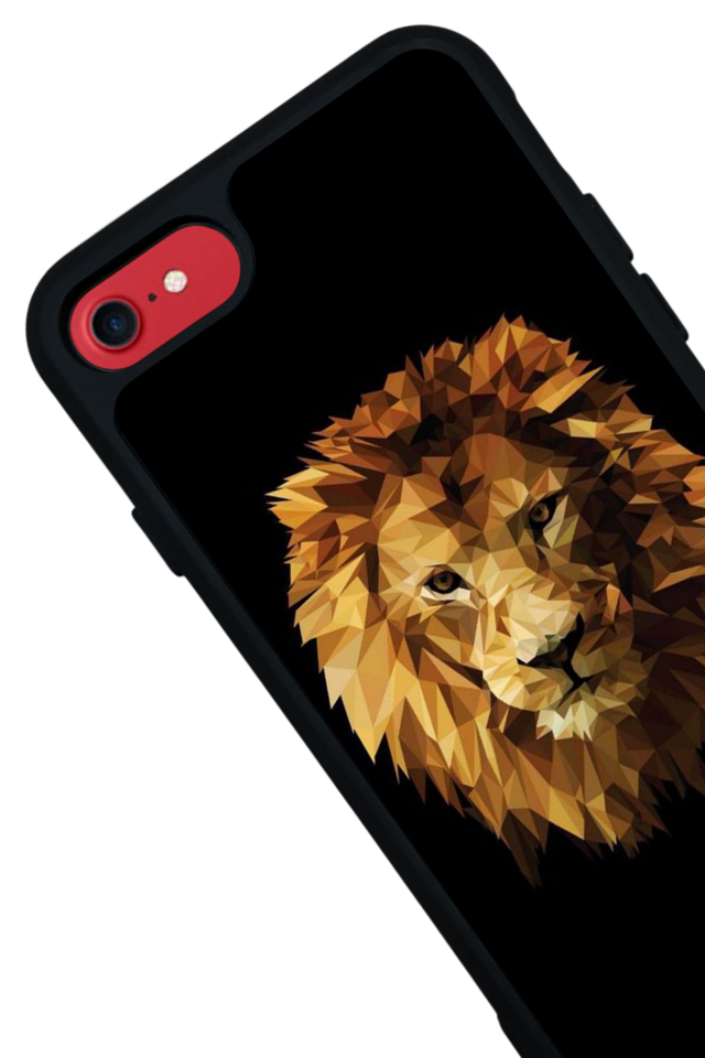 iPhone 8 Uyumlu Aslan Tasarımlı Glossy Premium Kılıf