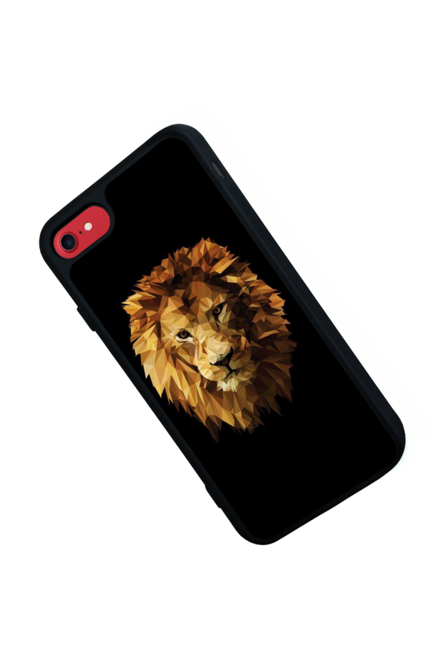 iPhone 8 Uyumlu Aslan Tasarımlı Glossy Premium Kılıf