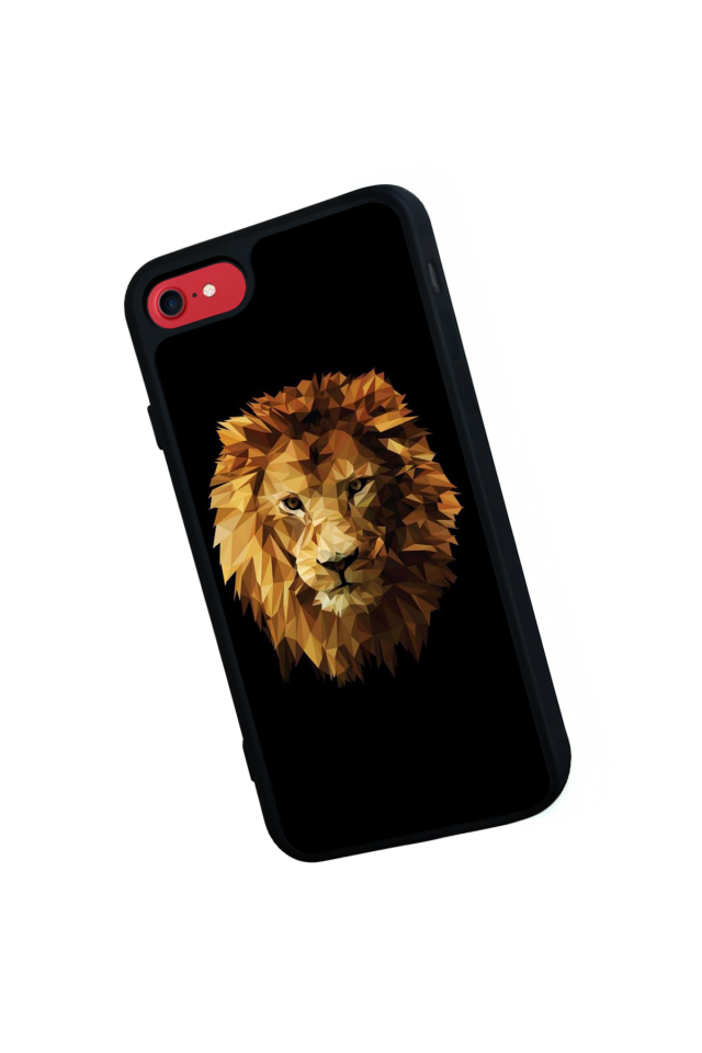 iPhone 8 Uyumlu Aslan Tasarımlı Glossy Premium Kılıf