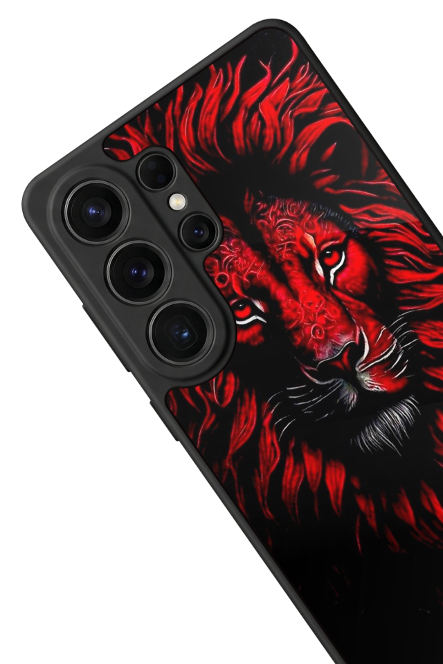 Samsung Galaxy S26 Ultra Uyumlu Aslan Tasarımlı Glossy Premium Kılıf