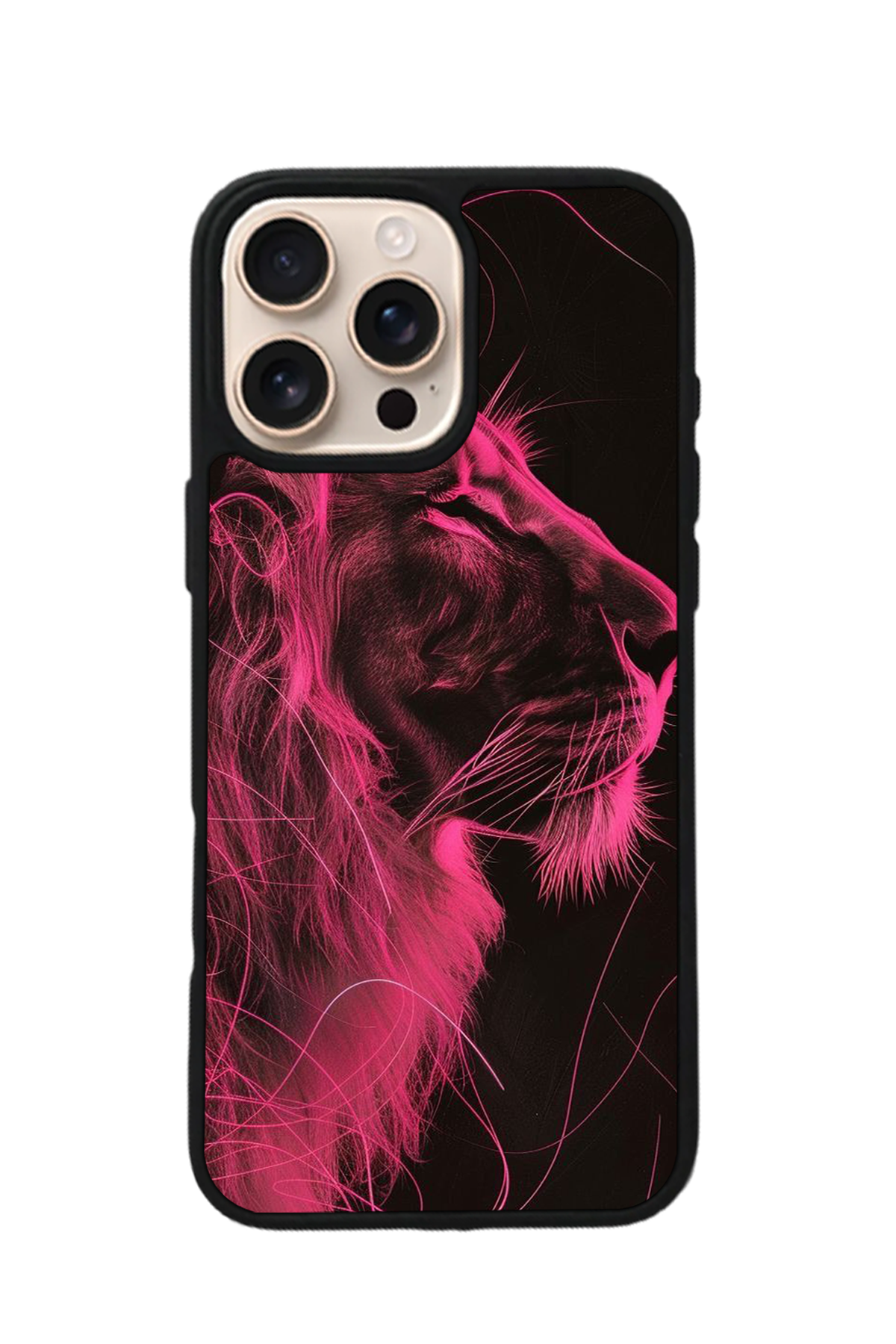 iPhone 15 Pro Uyumlu Aslan Tasarımlı Glossy Premium Kılıf