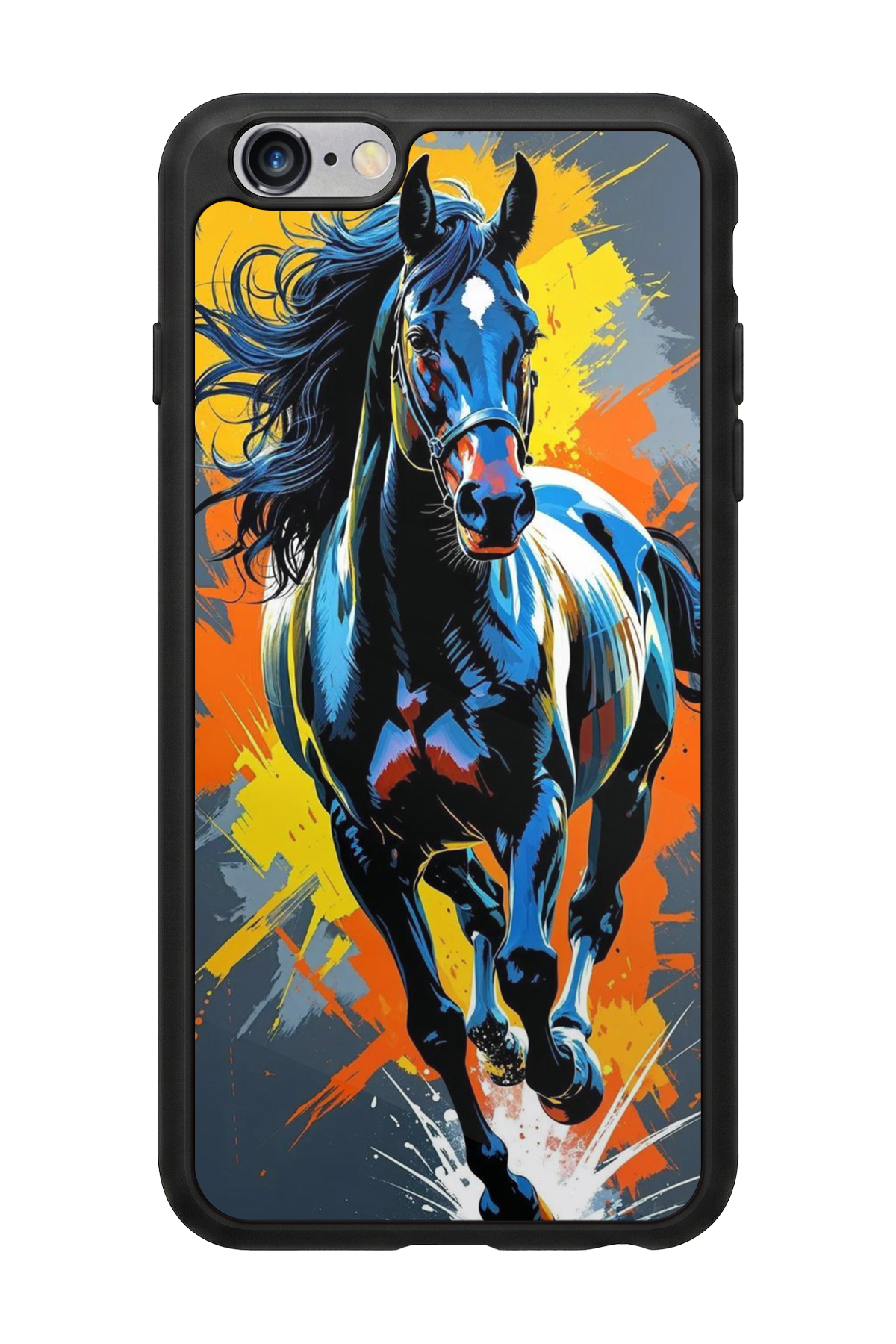 iPhone 6 Plus Uyumlu At Horse Tasarımlı Glossy Premium Kılıf