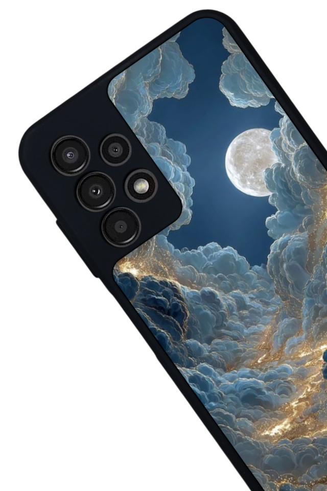 Samsung Galaxy A13 Uyumlu Ay Tasarımlı Glossy Premium Kılıf