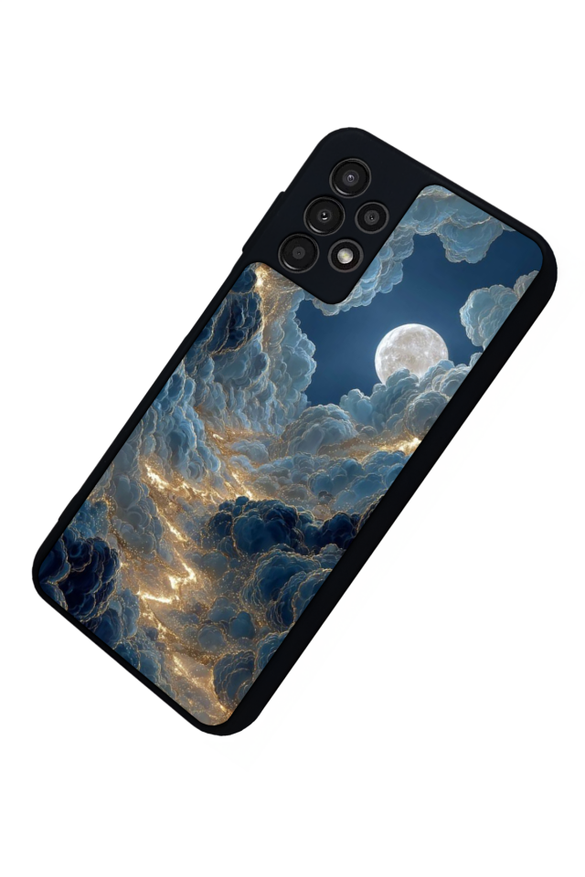 Samsung Galaxy A13 Uyumlu Ay Tasarımlı Glossy Premium Kılıf